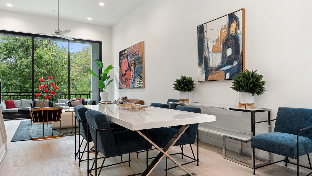 Furnished interior in a model home at Bluebonnet Lofts in Austin (Image 23).
