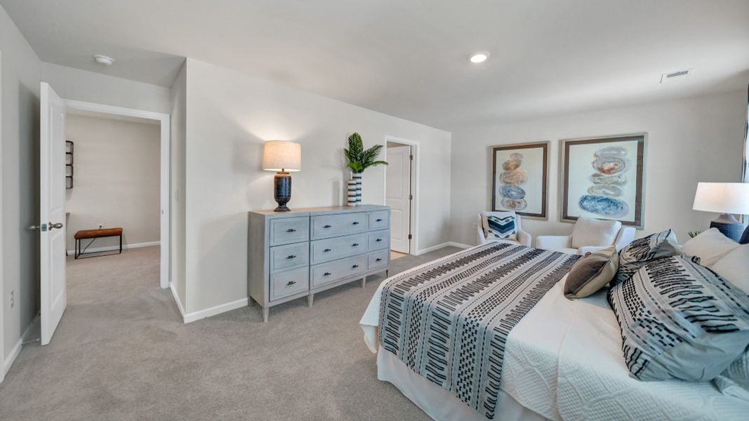 Furnished interior in a model home at South Haven in Camden (Image 27).