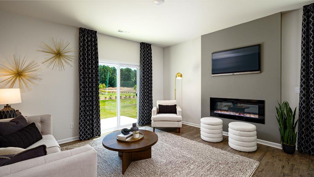 Furnished interior in a model home at Brandon Creek in Gastonia (Image 16).