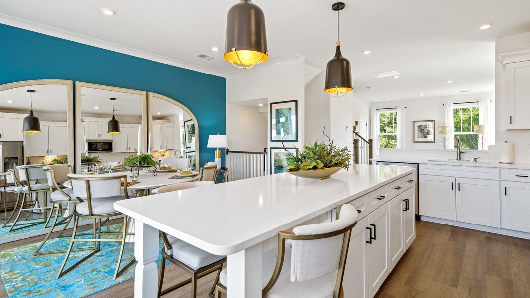 Furnished interior in a model home at Montgomery Chase in Greenville (Image 11).