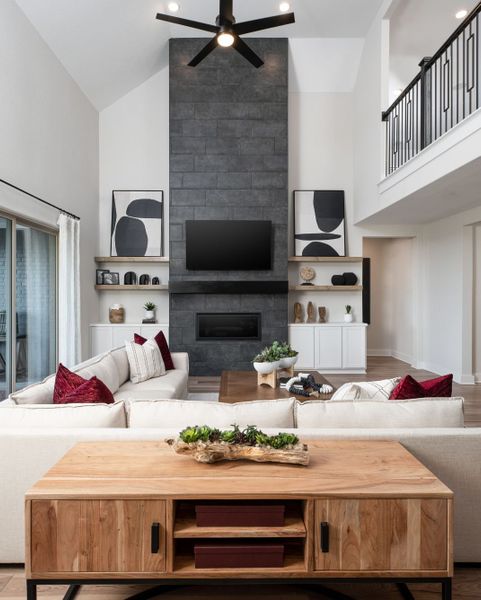 Furnished interior in a model home at View at the Reserve in Mansfield (Image 30).