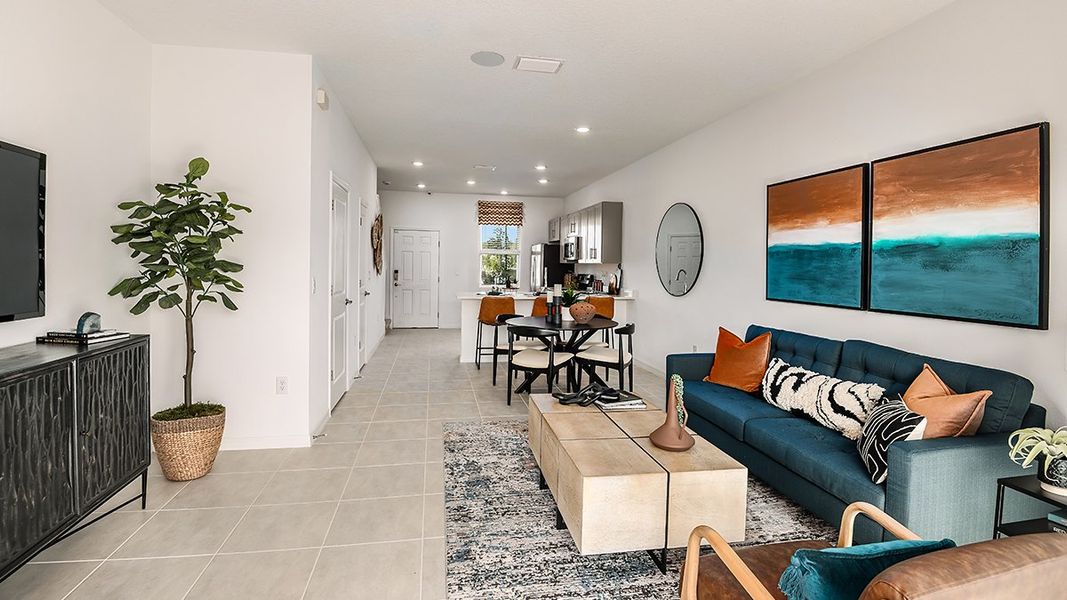 Furnished interior in a model home at The Townhomes at Skye Ranch in Sarasota (Image 34).