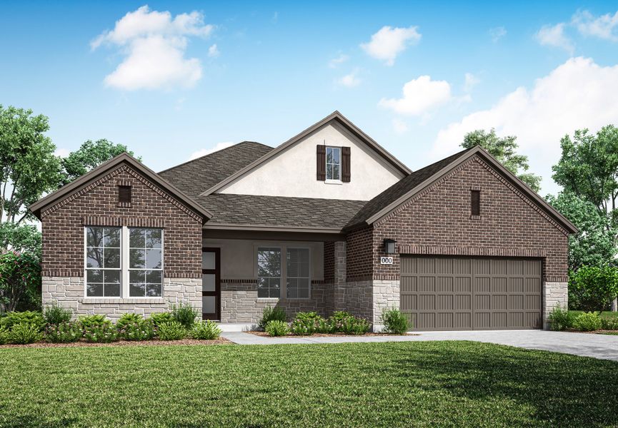 Front exterior of a home in the Capitol Collection at Lariat community, located in Liberty Hill, TX (Image 15).