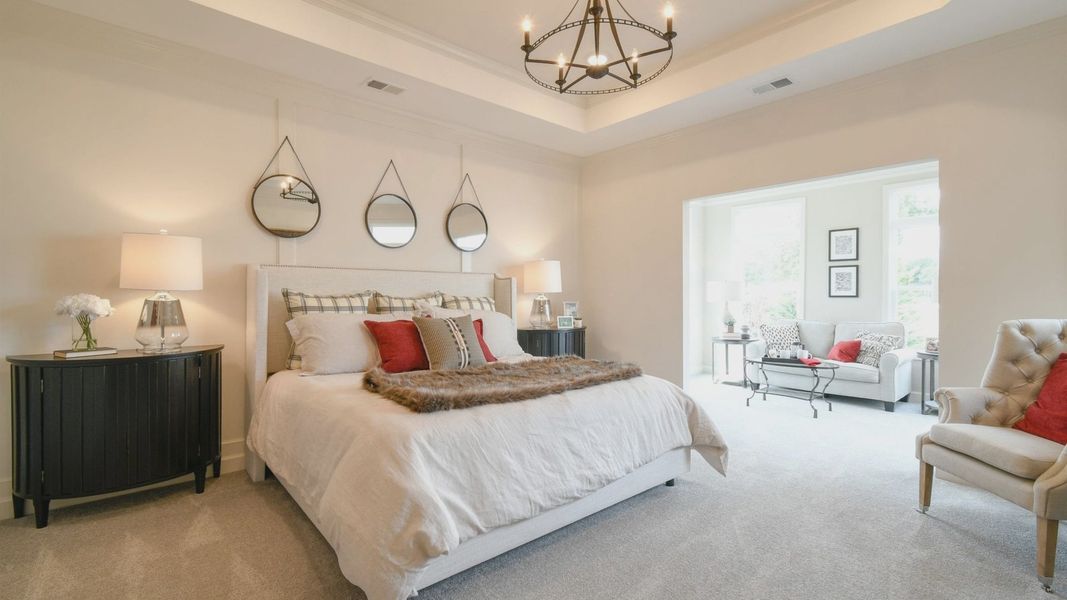 Furnished interior in a model home at The Villas at Pinewood in Asheboro (Image 7).