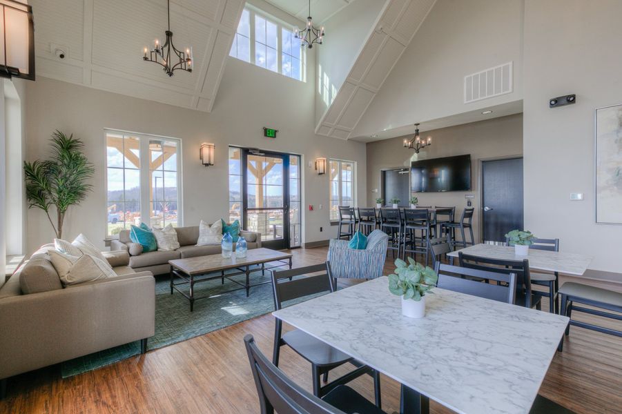 Furnished interior in a model home at The Preserve at Belle Pointe in Lebanon (Image 64).