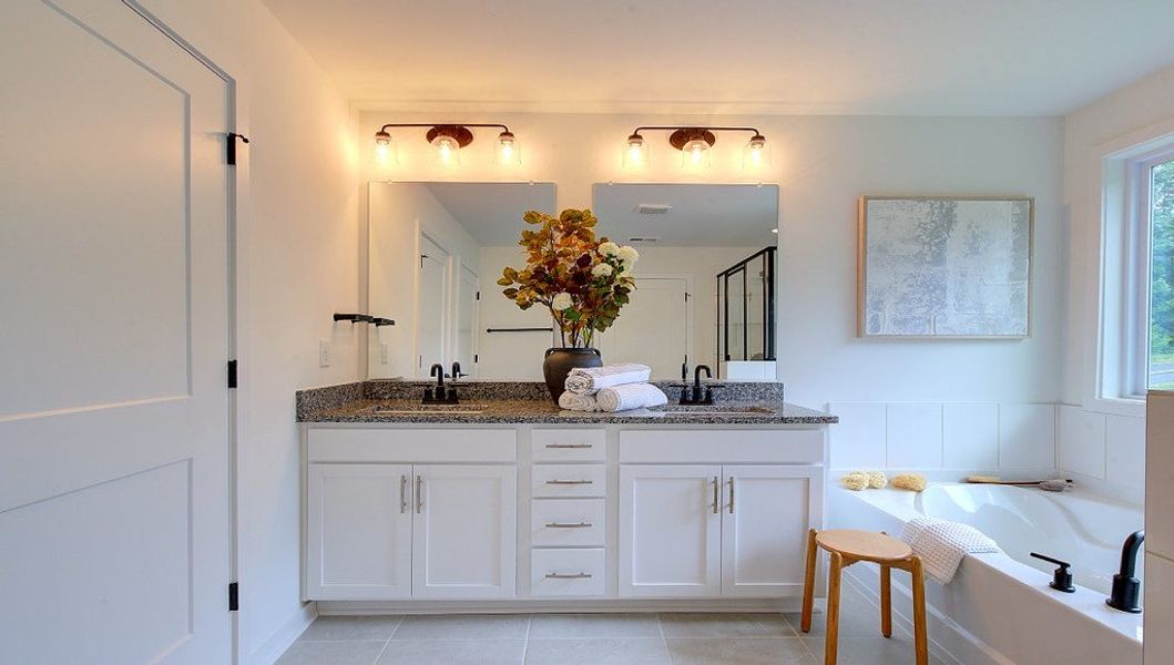 Furnished interior in a model home at Pleasant Grove in Weaverville (Image 32).