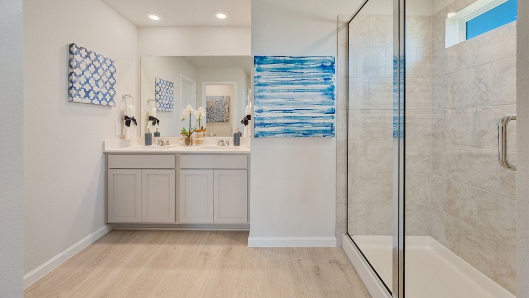 Furnished interior in a model home at Liberty Village in Brenham (Image 19).