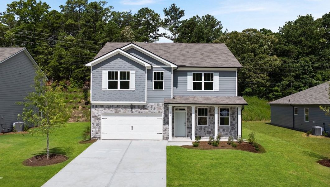 Front exterior of a home in the Northwoods at Mirror Lake community, located in Villa Rica, GA (Image 3). Front exterior of a home in the Northwoods at Mirror Lake community, located in Villa Rica, GA (Image 3).