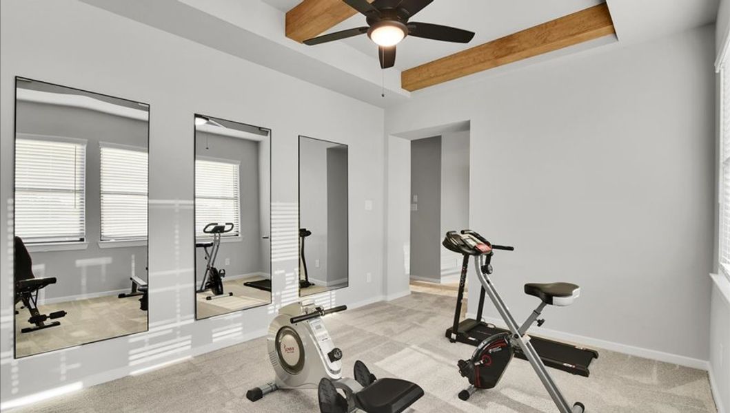 Furnished interior in a model home at Summer Place  35' in Montgomery (Image 38).