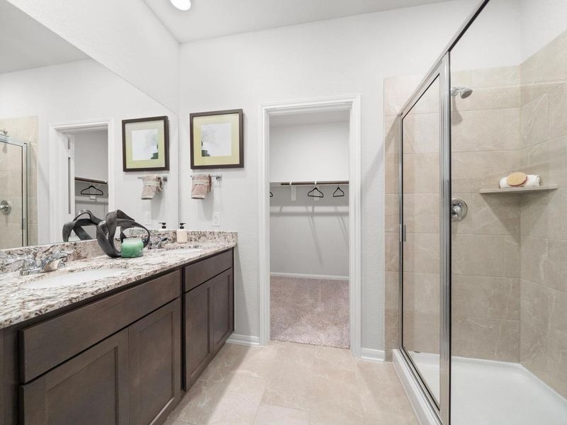 Furnished interior in a model home at Caney Creek Place in Conroe (Image 19).