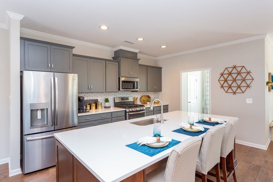 Furnished interior in a model home at Myers Point in Morrisville (Image 17). Furnished interior in a model home at Myers Point in Morrisville (Image 17).