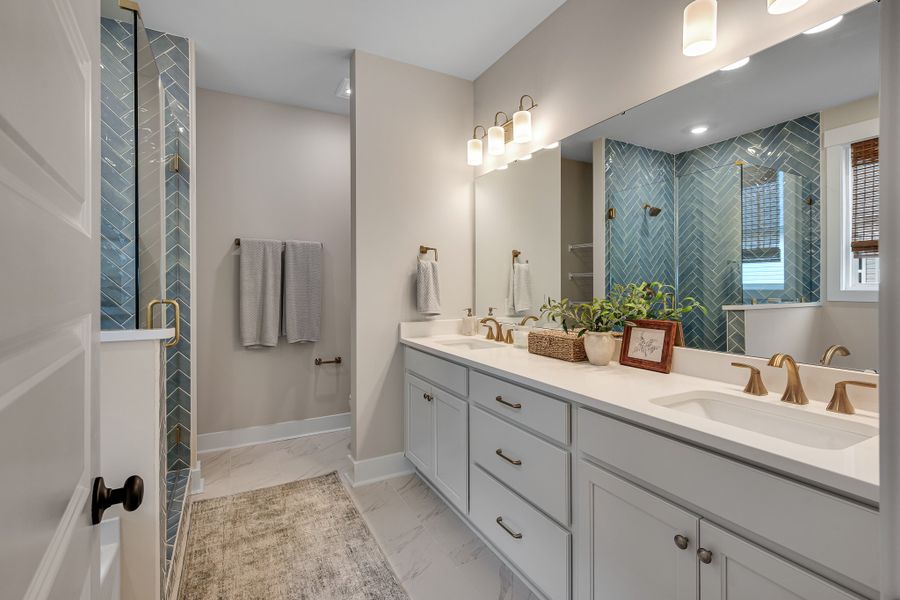 Furnished interior in a model home at Creek Pointe in Moncks Corner (Image 19).