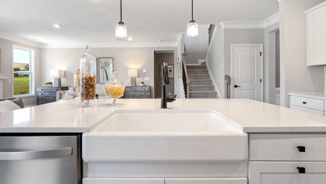 Furnished interior in a model home at Hunters Creek in Greenwood (Image 20).