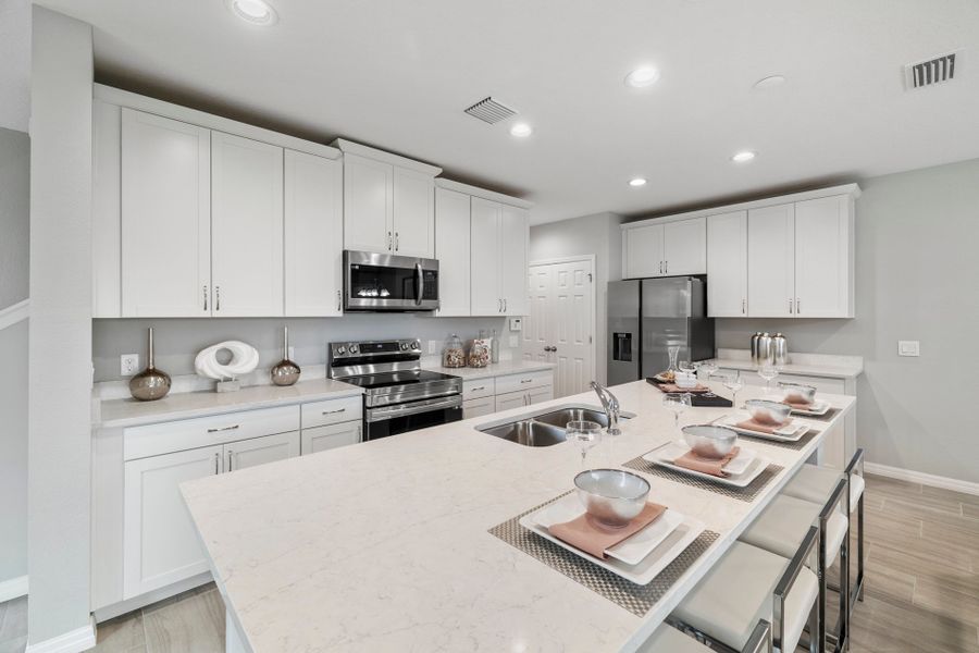 Furnished interior in a model home at Sky Lakes Towns in St. Cloud (Image 5).