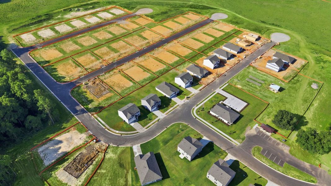 Aerial view of the Bynum Farms community in Farmville, NC, showing layout and nearby surroundings (Image 11).