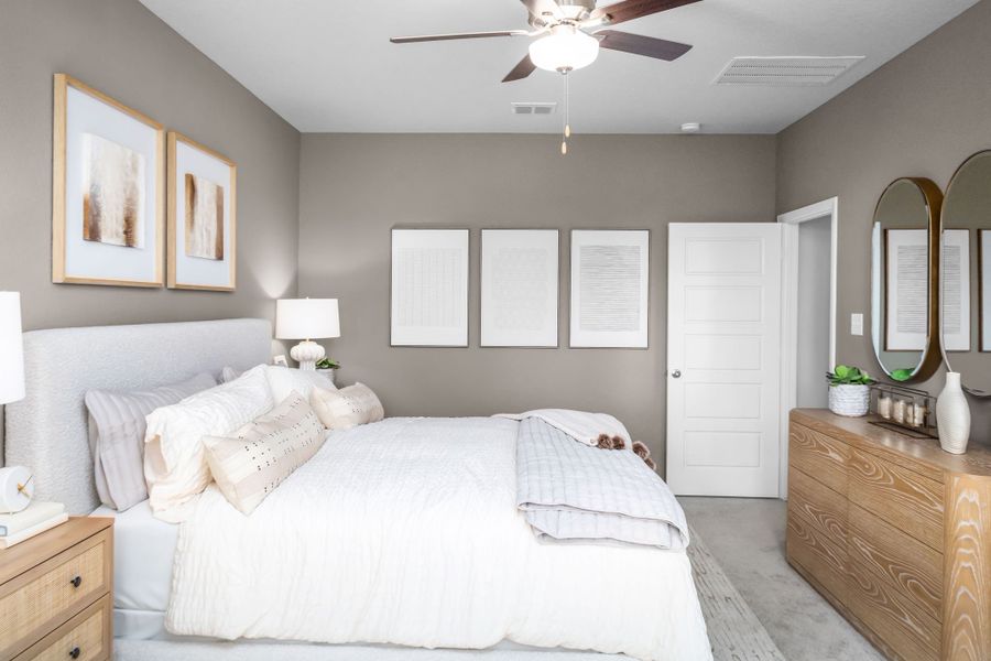 Furnished interior in a model home at Applewhite Meadows in San Antonio (Image 39).