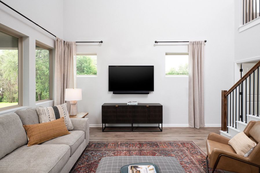 Furnished interior in a model home at The Trails at Carmel 40s in Pflugerville (Image 4).