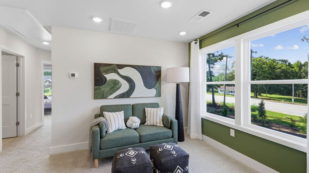 Furnished interior in a model home at Ken's Crossing in Moore (Image 23).
