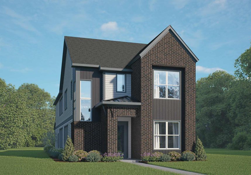 Front exterior of a home in the Jubilee - Cottages Row Collection community, located in Hockley, TX (Image 3).