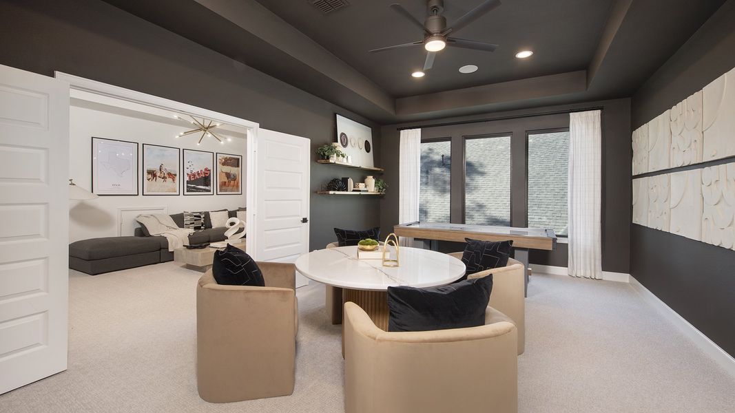 Furnished interior in a model home at Two Step Farm 60' in Montgomery (Image 13).