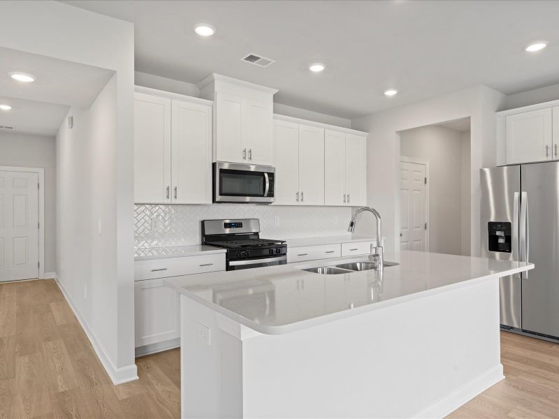 Furnished interior in a model home at Chatham Forest in Duncan (Image 4).