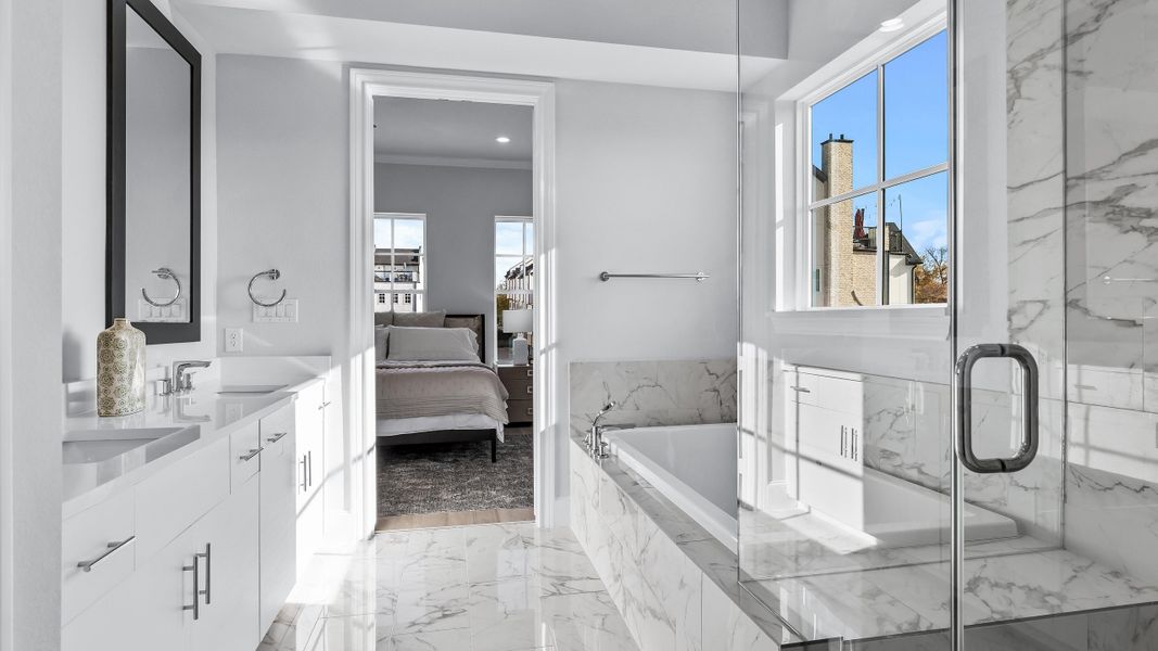 Furnished interior in a model home at Cedar Branch in Dallas (Image 18). Furnished interior in a model home at Cedar Branch in Dallas (Image 18).