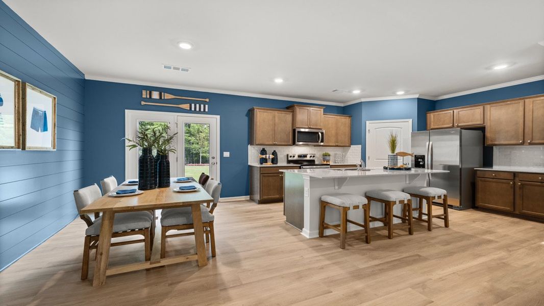 Furnished interior in a model home at Falcon Landing Townhomes in Gainesville (Image 8).