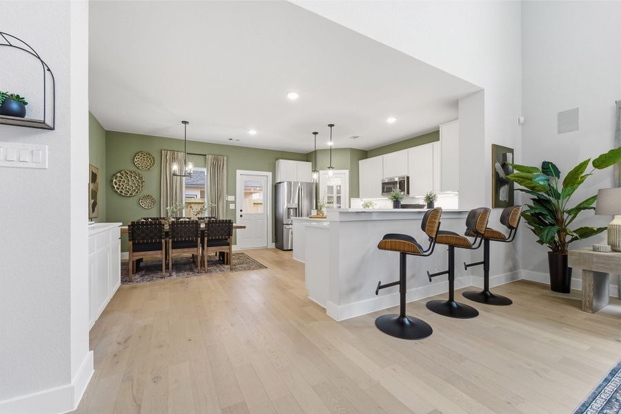 Furnished interior in a model home at Trails at Woodhaven Lakes in La Marque (Image 23).