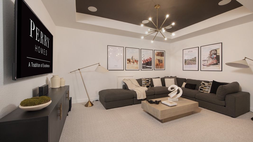 Furnished interior in a model home at Two Step Farm 60' in Montgomery (Image 14).