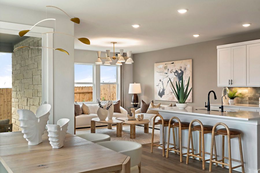 Furnished interior in a model home at Union Collection at Park Central in Georgetown (Image 4).
