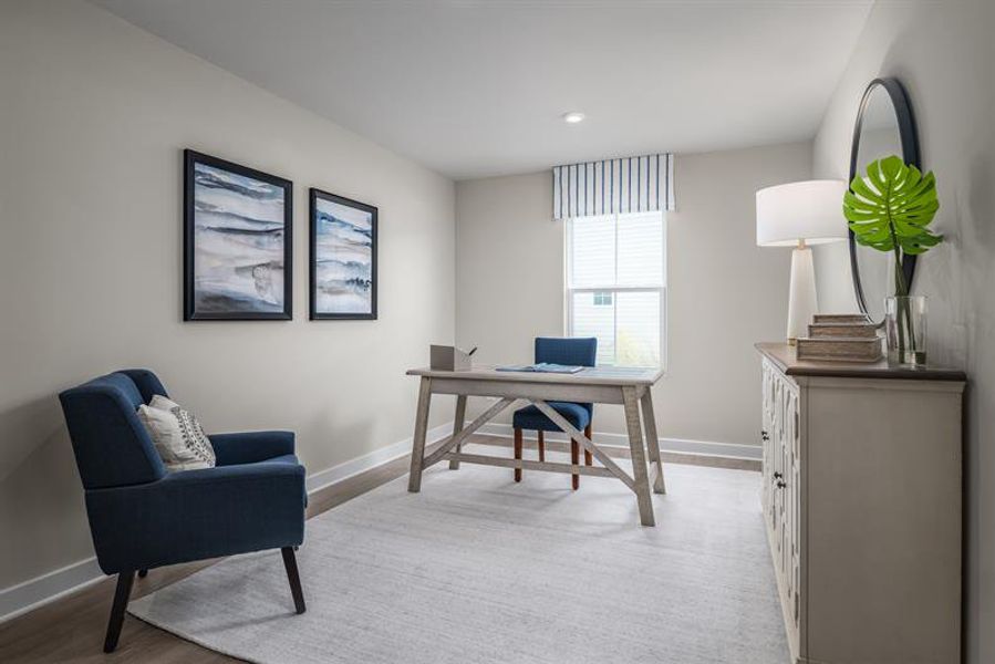 Furnished interior in a model home at Baxter Station 55 Plus in Moyock (Image 11). Furnished interior in a model home at Baxter Station 55 Plus in Moyock (Image 11).