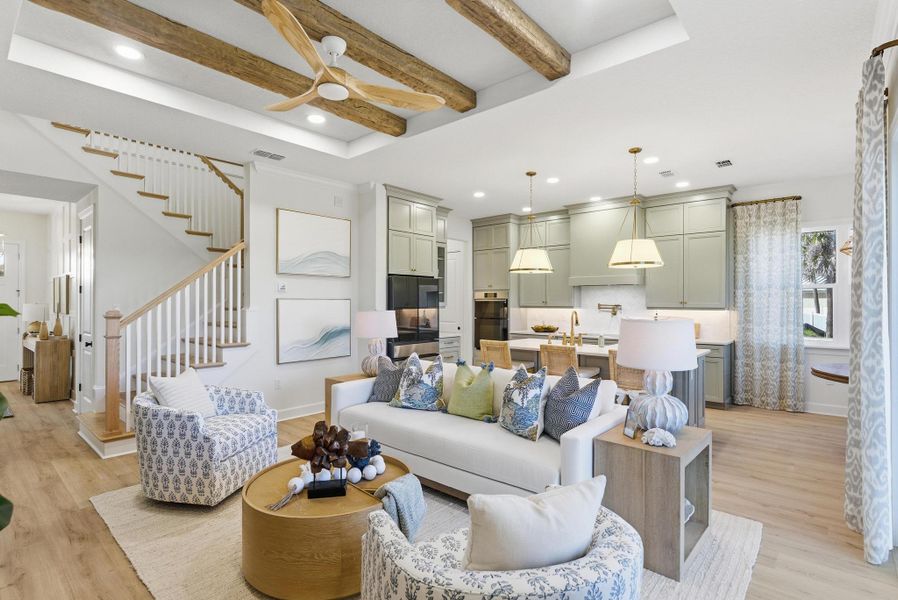 Furnished interior in a model home at Beachview Cove in Ormond Beach (Image 35).