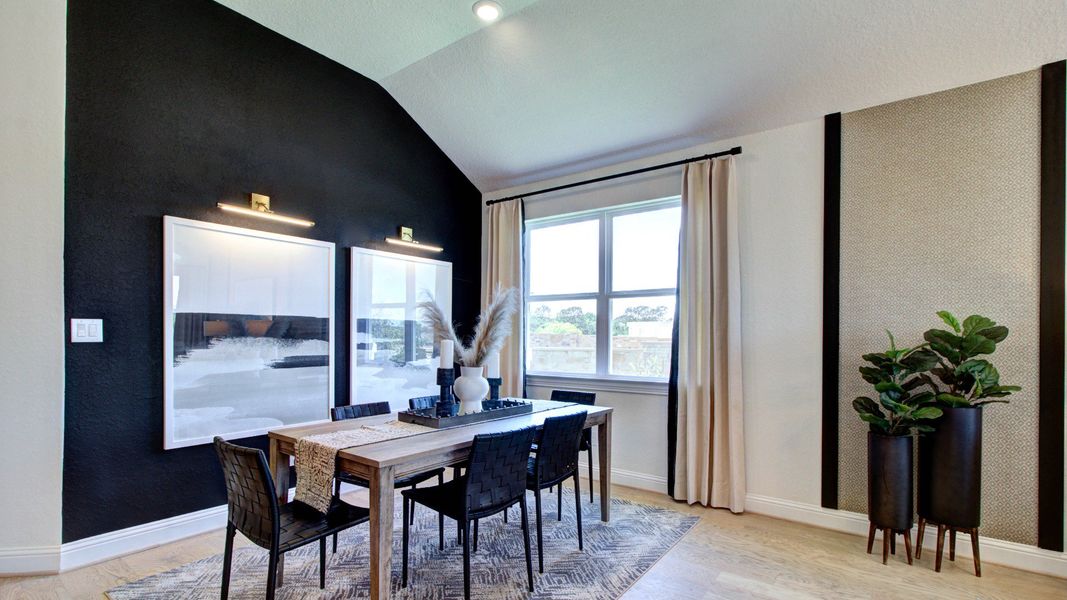 Furnished interior in a model home at Veramendi in New Braunfels (Image 17).