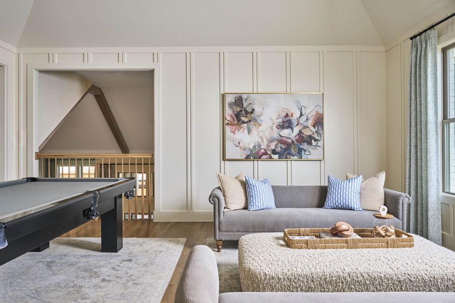 Furnished interior in a model home at Park Place - 80' Lots in Prosper (Image 39).