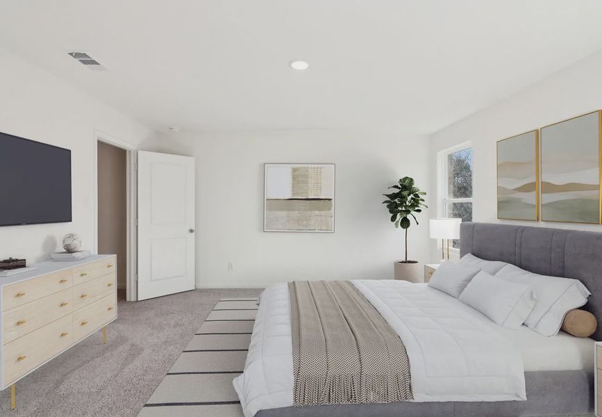 Furnished interior in a model home at Wayside Village in Houston (Image 6).