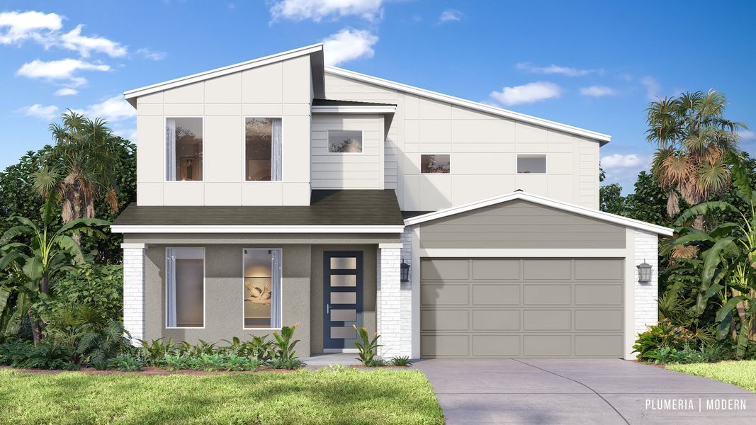 The Plumeria Modern showcases clean lines and bold architecture—available now at Trailside in Mount Dora.
