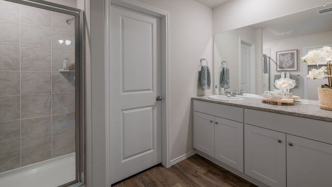 Furnished interior in a model home at August Trails in Needville (Image 14). Furnished interior in a model home at August Trails in Needville (Image 14).