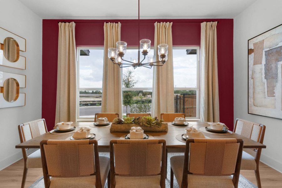 Furnished interior in a model home at Davis Ranch in San Antonio (Image 7).
