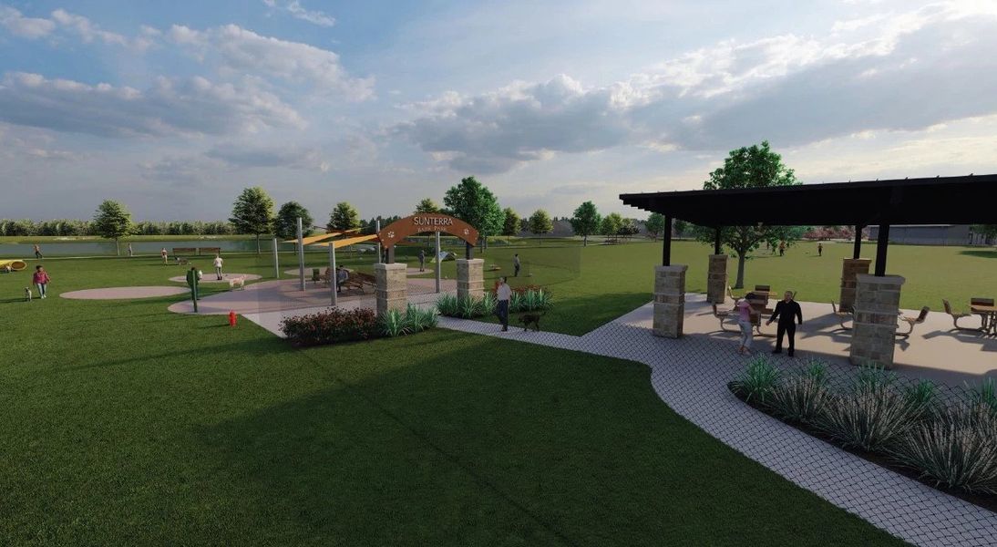 Front exterior of a home in the Sunterra 50ft community, located in Katy, TX (Image 2).