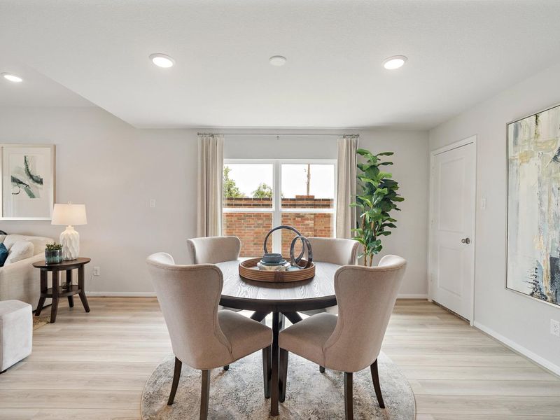 Furnished interior in a model home at Sunterra in Katy (Image 15).