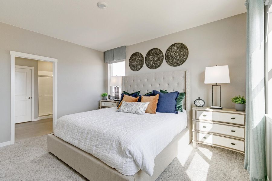 Furnished interior in a model home at Willow Springs Ranch in Monument (Image 15).