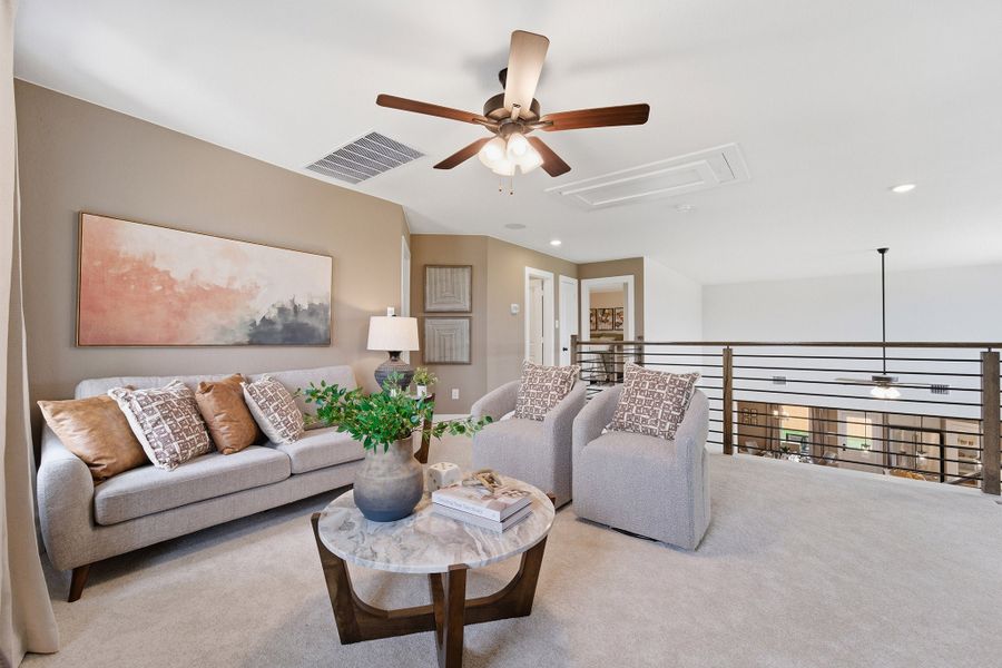 Furnished interior in a model home at Morgan Meadows in San Antonio (Image 44). Furnished interior in a model home at Morgan Meadows in San Antonio (Image 44).