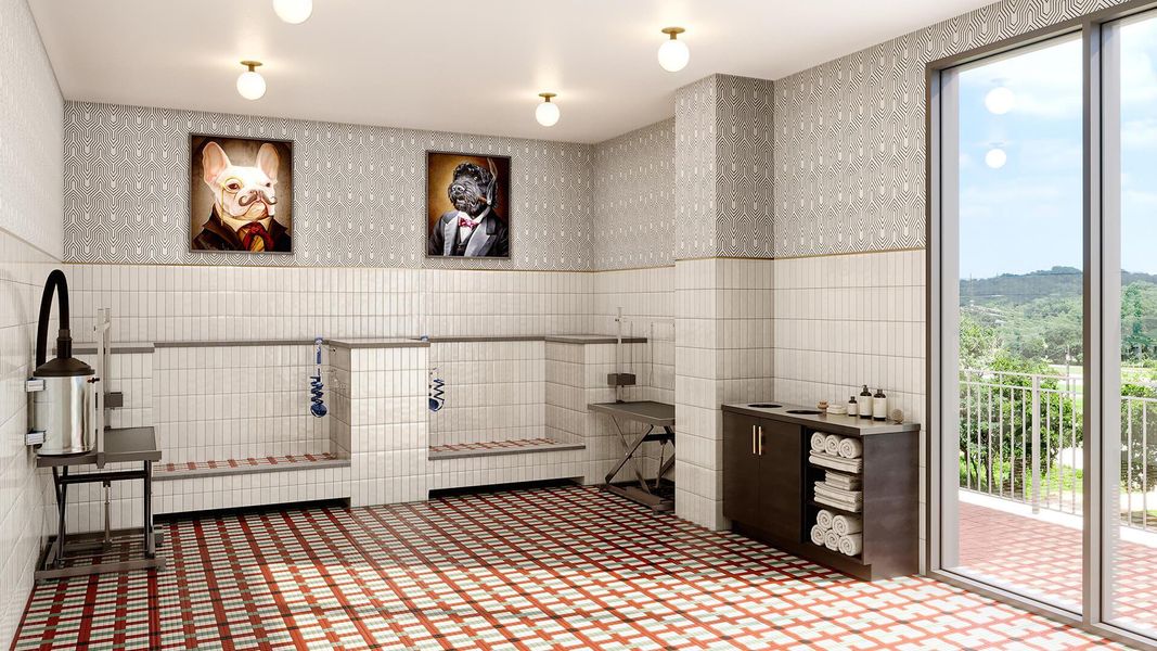 The Belvedere:Interior Rendering - Dog Wash