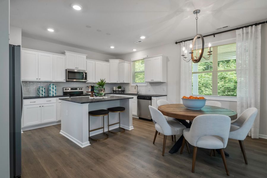 Furnished interior in a model home at Coastal Haven in Leland (Image 19).