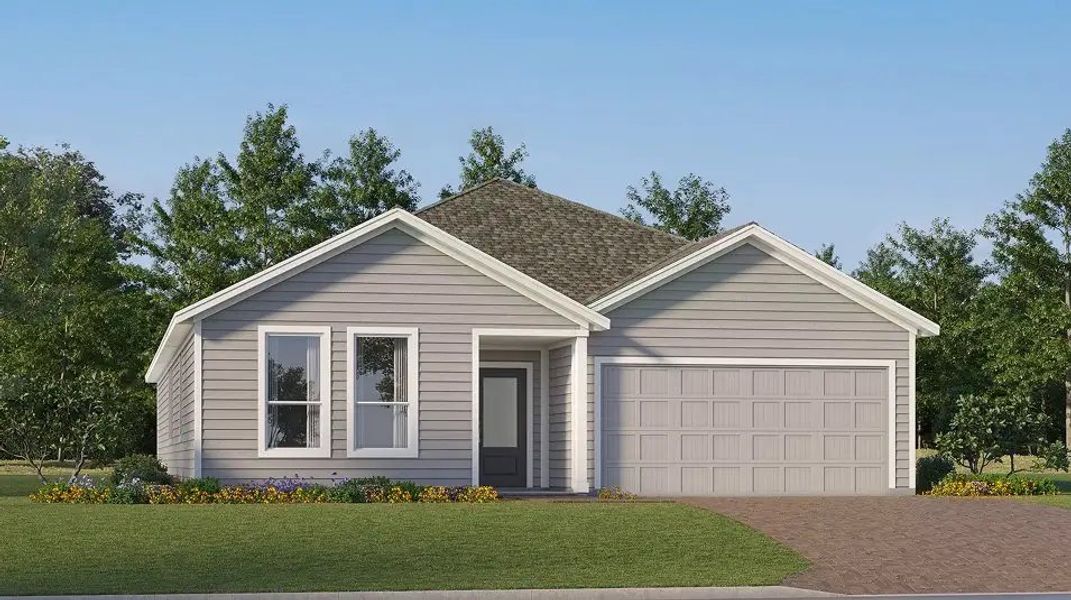 Front exterior of a home in the Sanctuary at Wellness Ridge: Classic community, located in Clermont, FL (Image 15).