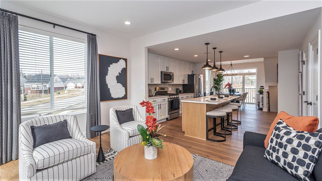 Furnished interior in a model home at Bristol Ridge Townhomes in Ann Arbor (Image 11). Furnished interior in a model home at Bristol Ridge Townhomes in Ann Arbor (Image 11).