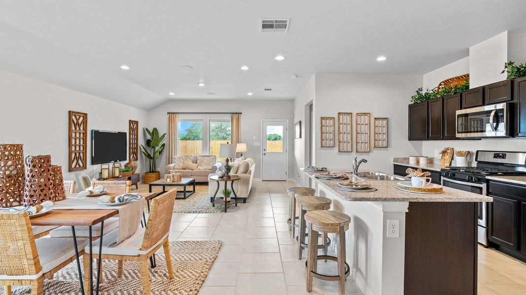 Furnished interior in a model home at The Cottages in Corpus Christi (Image 11).