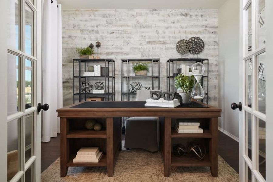 Furnished interior in a model home at Elley Crossing in New Braunfels (Image 24).