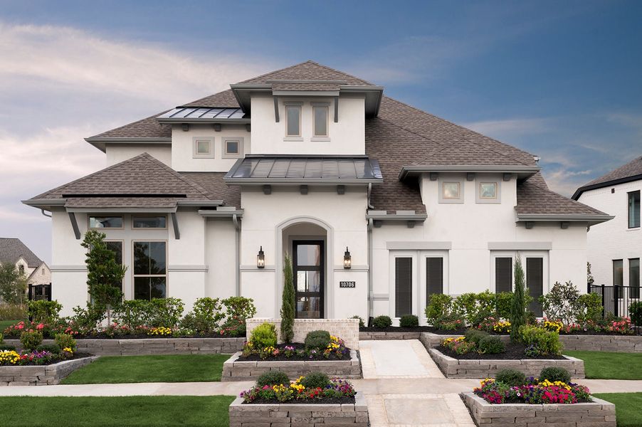 Front exterior of a home in the Bridgeland community, located in Cypress, TX (Image 3).