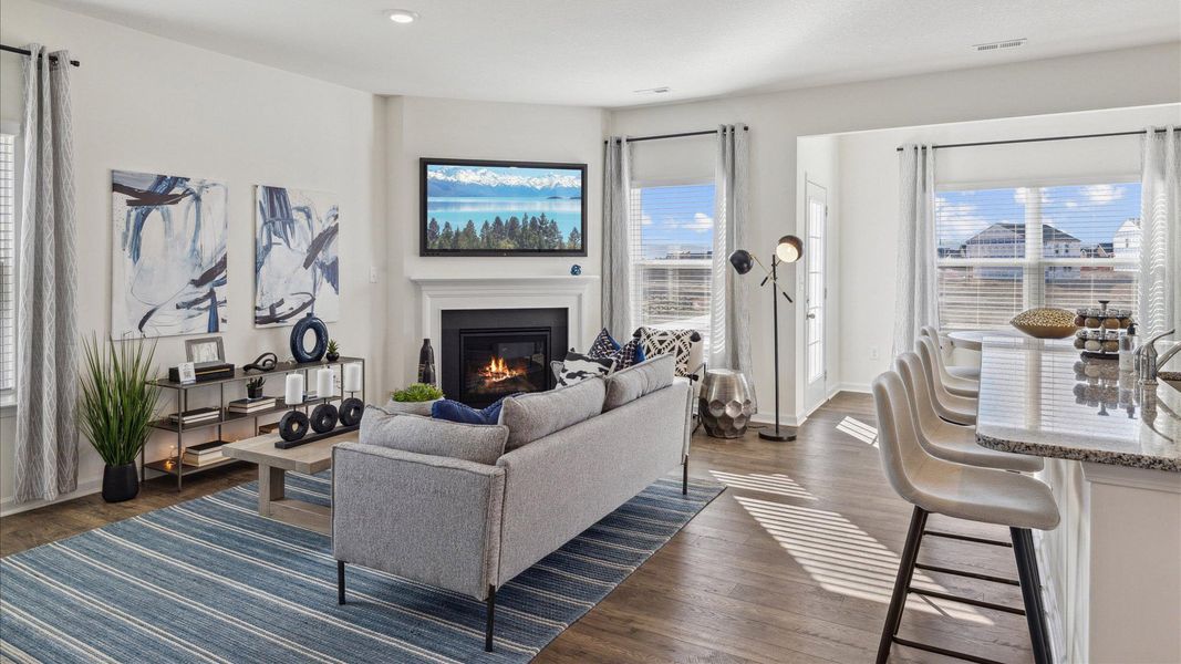 Furnished interior in a model home at The Hideaway at Fox Meadows in Bluff City (Image 5).